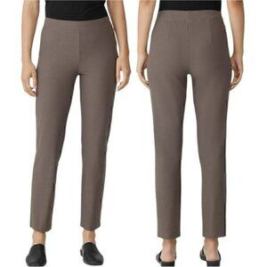 Eileen Fisher Knit Slim Ankle Pants Women's Small Brown